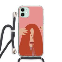 Woke up like this: iPhone 11 Transparant Hoesje met koord