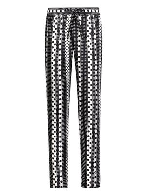 Dolce & Gabbana pantalon de pyjamas en soie à pois - Noir