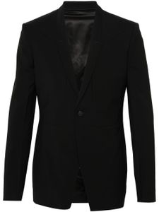 Rick Owens blazer en velours à simple boutonnage - Noir