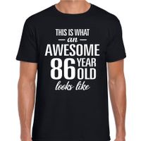 Awesome 86 year / 86 jaar cadeau t-shirt zwart heren