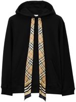 Burberry hoodie à motif tartan - Noir