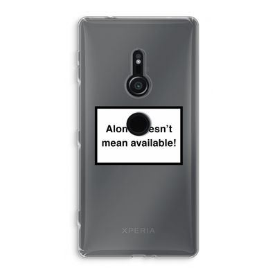 Alone: Sony Xperia XZ2 Transparant Hoesje