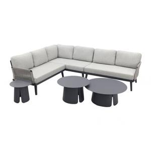 VDG Durban|Velora royal grey loungeset - hoekbank - 4-delig