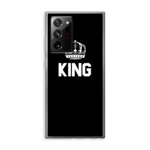 King zwart: Samsung Galaxy Note 20 Ultra / Note 20 Ultra 5G Transparant Hoesje