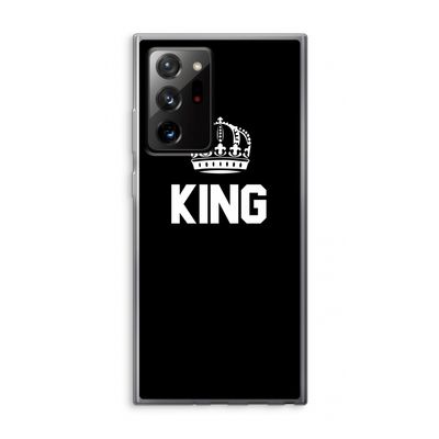 King zwart: Samsung Galaxy Note 20 Ultra / Note 20 Ultra 5G Transparant Hoesje