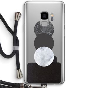Marmeren cirkels: Samsung Galaxy S9 Transparant Hoesje met koord