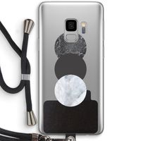 Marmeren cirkels: Samsung Galaxy S9 Transparant Hoesje met koord