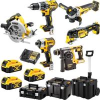 DeWalt dck685p3t | combiset | dcd796 + dcf887 + dch273 + dcg405 + dcs570 + dcs356 | 18v | 5,0ah li-ion | in tstak - dck685p3t-qw