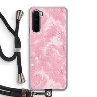 Abstract Painting Pink: OnePlus Nord Transparant Hoesje met koord
