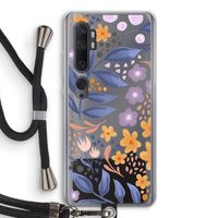Flowers with blue leaves: Xiaomi Mi Note 10 Transparant Hoesje met koord