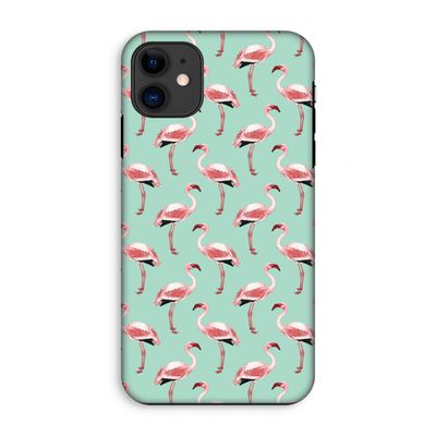 Flamingoprint groen: iPhone 11 Tough Case