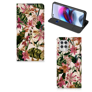 Motorola Moto G100 Smart Cover Flowers