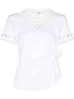 Rosie Assoulin t-shirt orné de perles - Blanc
