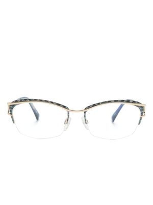 Cazal lunettes de vue 1281 à monture ovale - Bleu