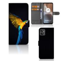 Motorola Moto G32 | Telefoonhoesje | Met pasjeshouder | Papegaai