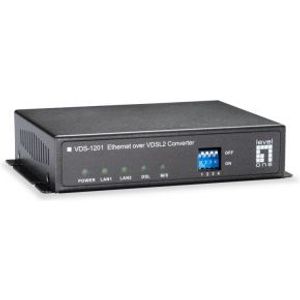 LevelOne VDS-1201 netwerk media converter 100 Mbit/s Zwart