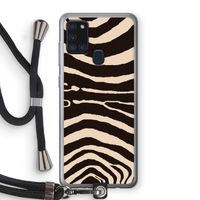 Arizona Zebra: Samsung Galaxy A21s Transparant Hoesje met koord