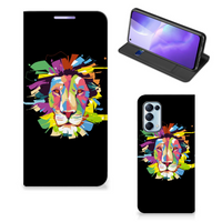 OPPO Find X3 Lite Magnet Case Lion Color - thumbnail