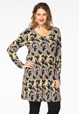 Yoek Tuniek wide bottom PLUME | Zwart | Maat 58/60