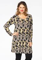 Yoek Tuniek wide bottom PLUME | Zwart | Maat 42/44