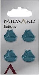 Milward Knoop Zeilbootje Wit/Blauw 14mm (3 stuks)