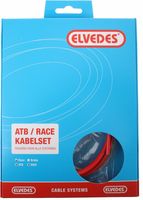 Elvedes Schakel kabelkit ATB / race compleet rood (in doosje)