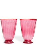 La DoubleJ verres Rainbow Murano (lot de deux) - Rouge