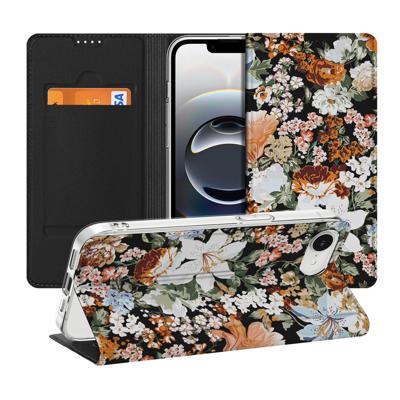 Smart Cover voor Apple iPhone 16e Dark Flowers
