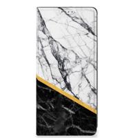 OPPO A58 4G | Standcase | Marmer Wit Zwart - Origineel Cadeau Man