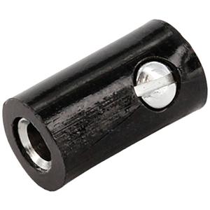 econ connect HOK25SW Miniatuur-rondconnector Koppeling, recht Zwart 1 stuk(s) Bulk