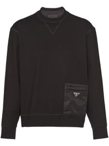 Prada sweat à détail de poche - Noir