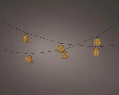 Lumineo solar lichtslinger Ø6x210x6,5 cm naturel/warm wit