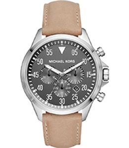 Horlogeband Michael Kors MK8616 Leder Beige 22mm