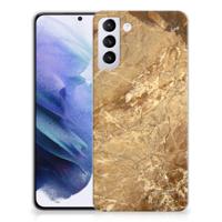 Samsung Galaxy S21 Plus | TPU | Siliconen hoesje | Marmer Creme Samsung Galaxy S21 Plus | TPU | Siliconen hoesje | Marmer Creme
