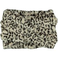 Sarlini Snood Fluffy Teddy Colsjaal Leopard Zand - thumbnail