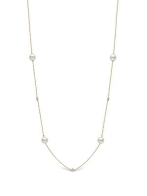 Yoko London collier en or 18ct à serti de perles et de diamants