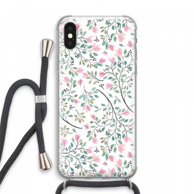 Sierlijke bloemen: iPhone XS Max Transparant Hoesje met koord