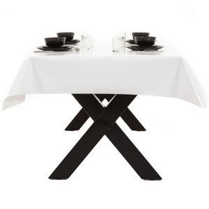 Witte tafelkleed/tafelzeil 140 x 200 cm rechthoekig   -