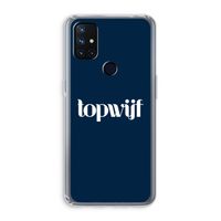 Topwijf Navy: OnePlus Nord N10 5G Transparant Hoesje