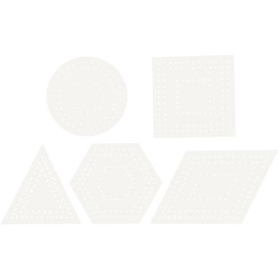 Creativ Company Kruissteken karton, geometrisch, afm 10-17 cm, wit, 20 stuk/ 1 doos