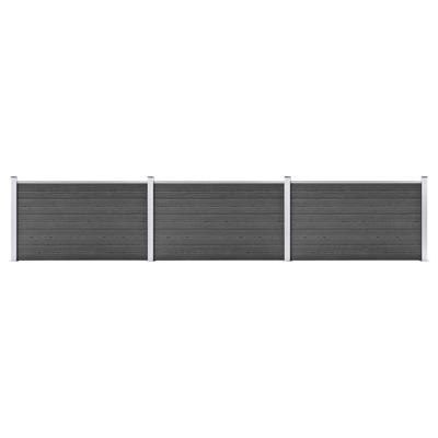Schuttingpanelenset 526x105 cm HKC zwart