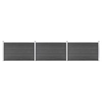 Schuttingpanelenset 526x105 cm HKC zwart