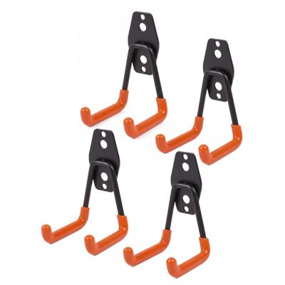 Benson ophanghaak dubbel - 4x - gereedschapshaak - metaal - schuur / werkplaats