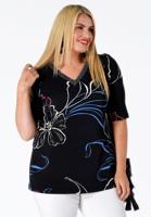 Yoek Shirt relax beadedN | Zwart | Maat S