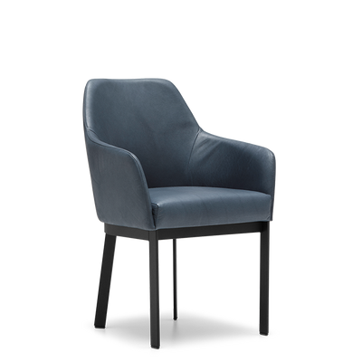 Eetkamerstoel D-101 Antraciet Leer