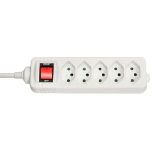 Lindy 73167 Binnen 5AC outlet(s) Wit power uitbreiding