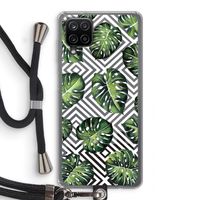 Geometrische jungle: Samsung Galaxy A12 Transparant Hoesje met koord Geometrische jungle: Samsung Galaxy A12 Transparant Hoesje met koord