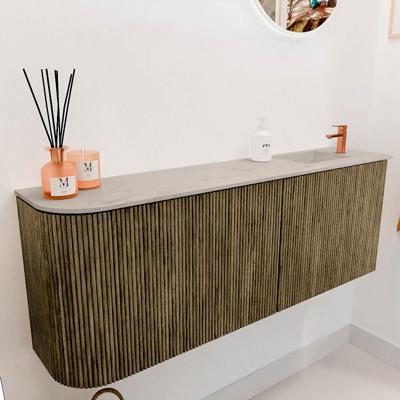 Toiletmeubel Mondiaz Joya Dlux | 111.6 cm | Meubelkleur Dusk | Faye wastafel Opalo Wasbak Rechts | 1 kraangat