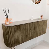 Toiletmeubel Mondiaz Joya Dlux | 111.6 cm | Meubelkleur Dusk | Faye wastafel Opalo Wasbak Rechts | 1 kraangat