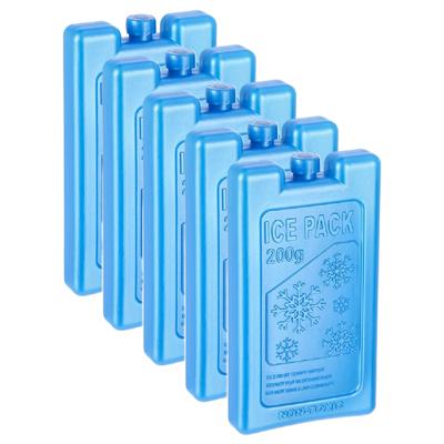 Ice Pack Koelelementen - 5x - blauw - 200 gram - 8 x 15 cm - Koelblokken - voor koeltas/koelbox